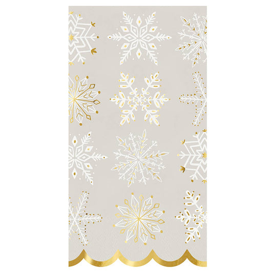 Ceramic Guest Napkin Tray + Napkins - Snowflakes