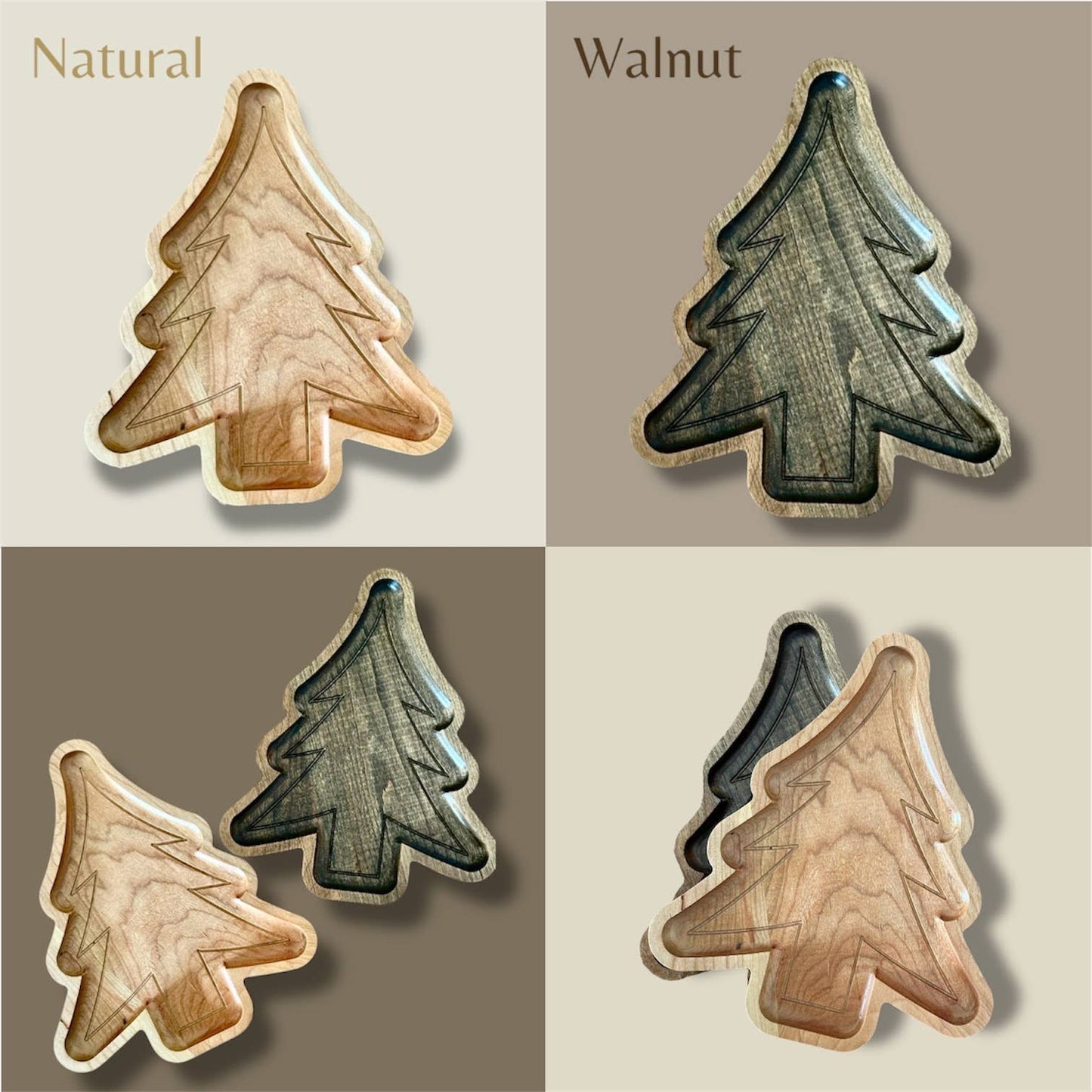 Christmas Serving Tray, Milk and Cookie Board