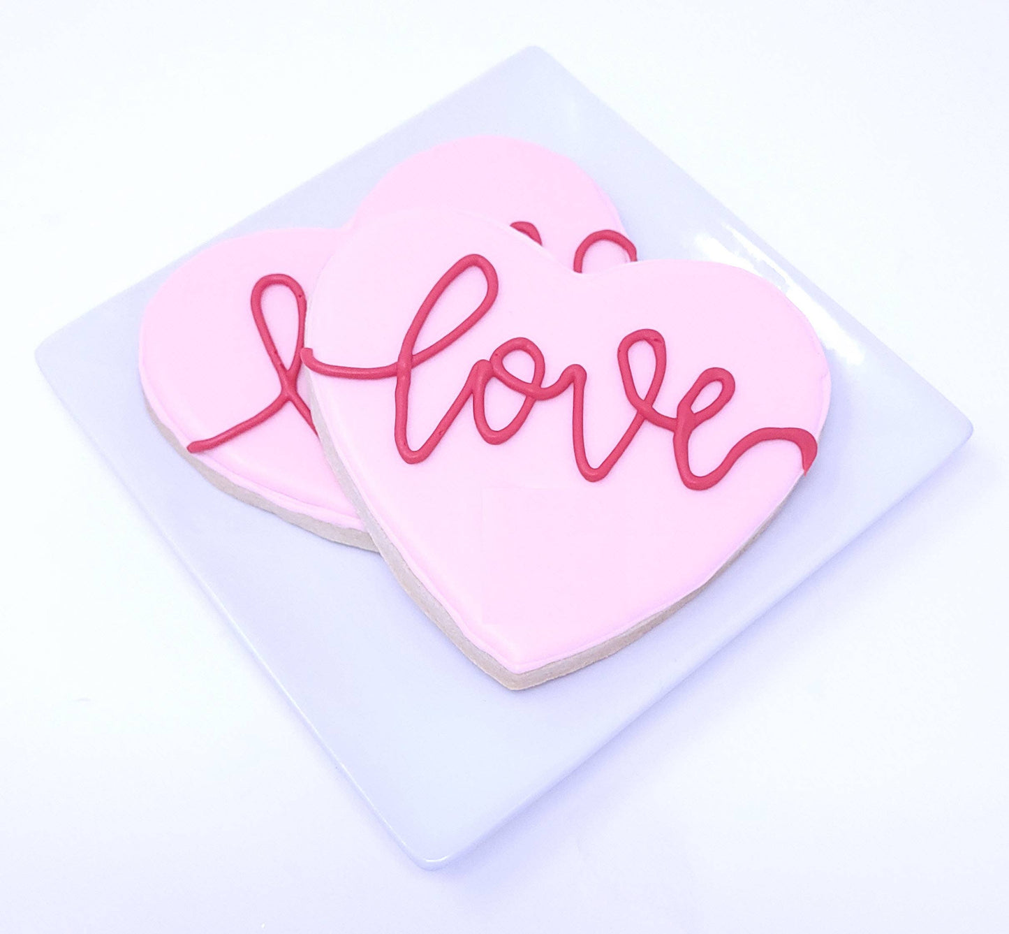 Valentine's Day Love Heart Royal Icing Cookies