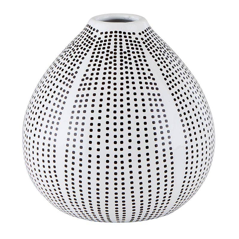 Dotted Pattern Bud Vase - Medium