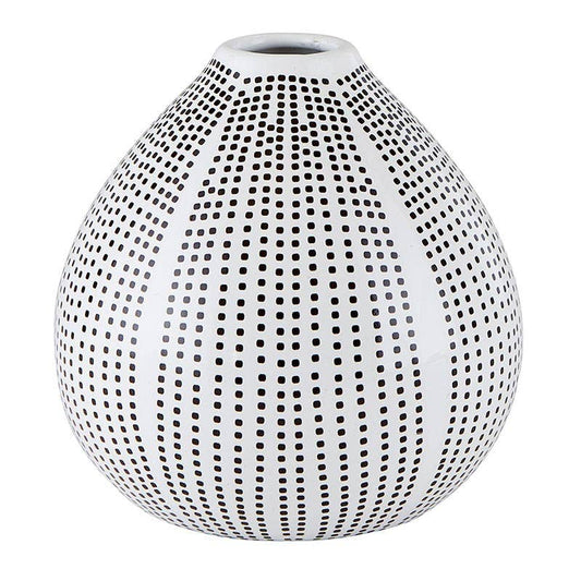 Dotted Pattern Bud Vase - Medium