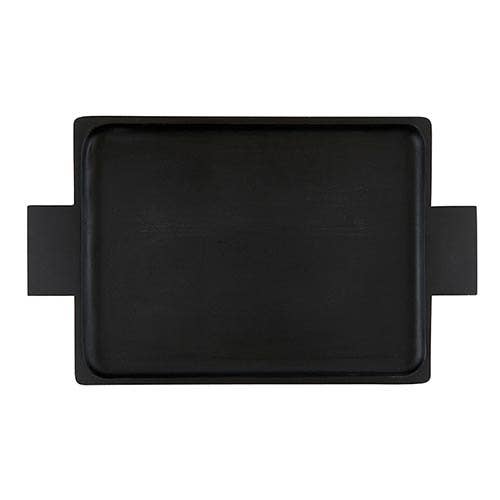 Black Wood Serving Tray With Handles - Large