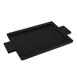 Black Wood Serving Tray With Handles - Large