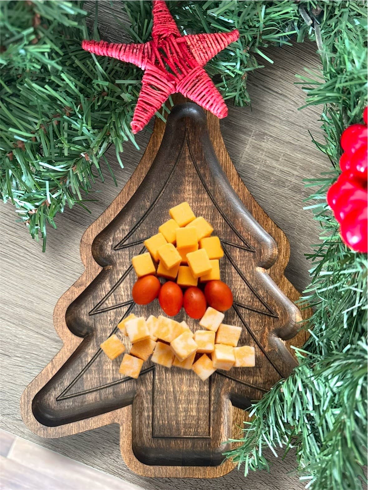 Christmas Serving Tray, Milk and Cookie Board