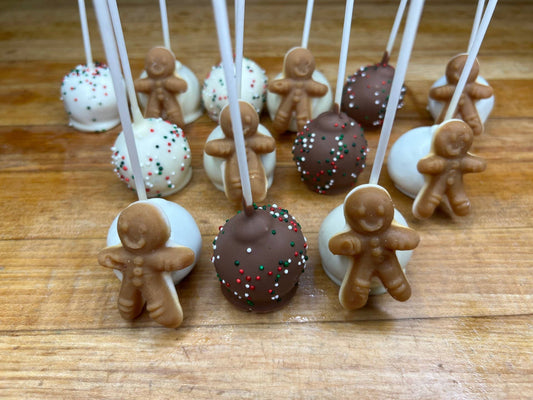 Gingerbread Man Cake Pops
