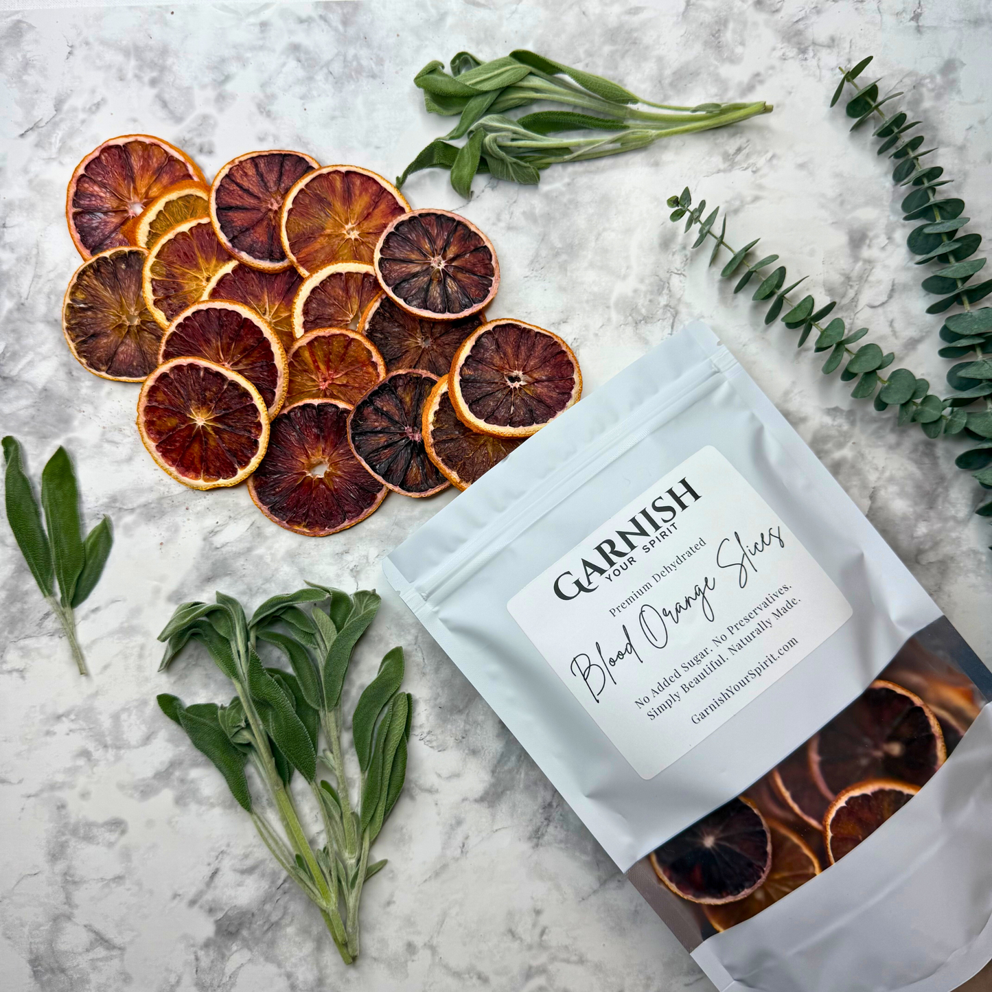 Dehydrated Blood Orange Slices | Dried Blood Oranges for Bar & Decor