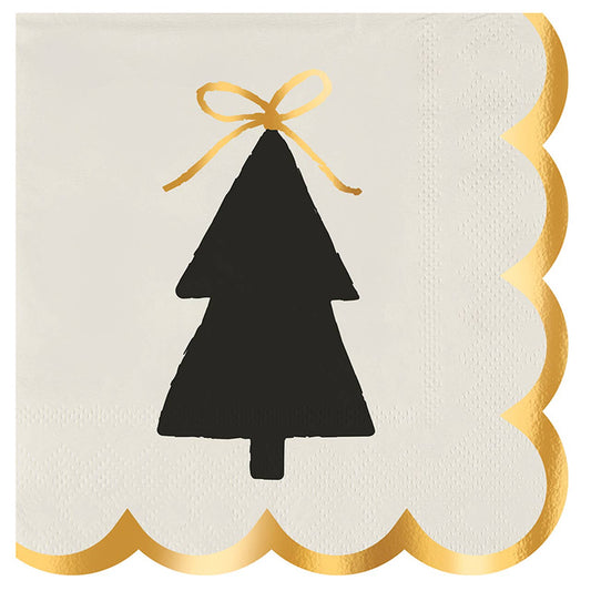 Ceramic Napkin Tray + Napkins - Bow Tree